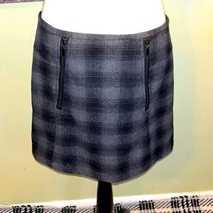 Kenar wool blend plaid mini skirt